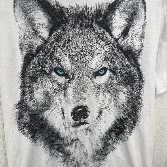 Vintage 90’s White Wolf Wilderness Big Print Tee Shirt Size Medium - Picture 2 of 6